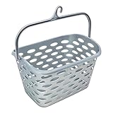 Durable Plastic Peg Tidy Basket Laundry/Clothes Pegs with Handle Light Weight Convenient Size for All Garment Hanging With Hook Washing Line Airer Basket (Silver Basket Only) - Image 9