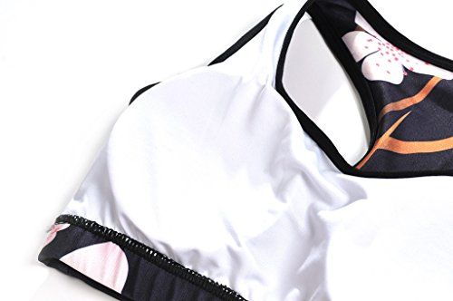 Image of Sister Amy Women's Aerobics Gym Dance Yoga Vest Printed Sports Bra Top Vest