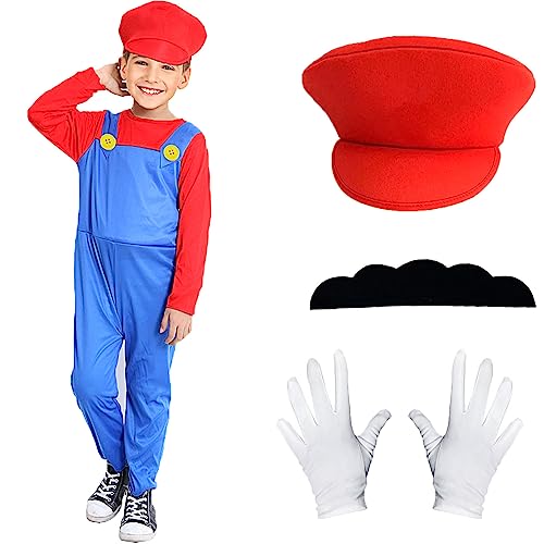 Costume Super Idraulico Fratelli - Completo Con Cappello E Baffi | Adulti E Bambini - Foto 7