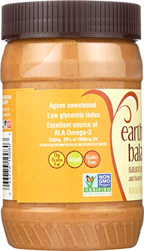 Earth Balance, Peanut Butter Creamy Agave Sweetened, 16 Ounce