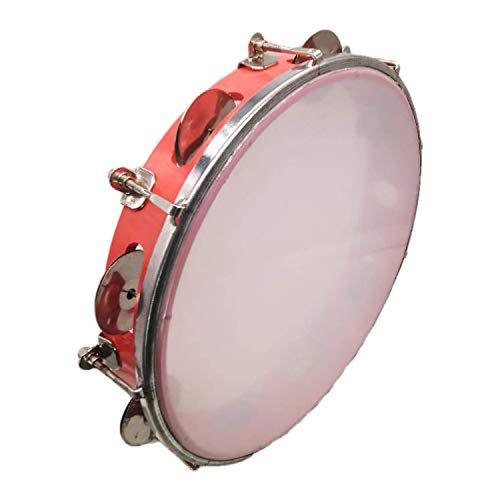 Tambourine Hand Drum with Metal Jingles Round Dafli Percussion Instrument for Music Rhythm Dance and Worship Use Lightweight Handheld Frame Drum