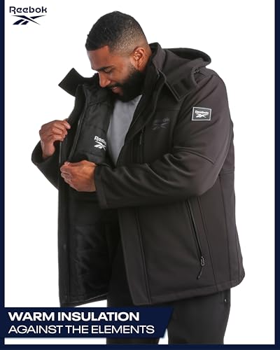 Reebok Mens Winter Coat - Softshell Jacket with Removable Puffer Coat - System Ski Jacket for Men (M-XXL)4