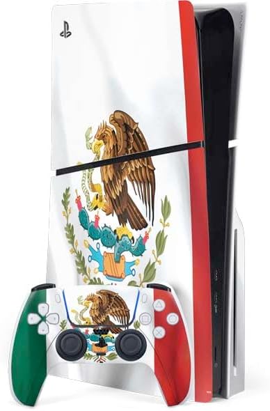 Skinit Decal Gaming Skin Compatible with PS5 Slim Disk Bundle - Puerto Rico Flag Distressed Design