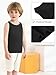 Cooraby 6 Pack Toddler Tank Top Kids Undershirts Soft Undershirt for Boys and Girls Black