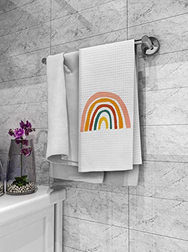 Dibor Boho Rainbow Colorful Kitchen Towels Dish Towels Dishcloth,Boho Nature Landscape Decorative Absorbent Drying Cloth Hand Towels Tea Towels For Bathroom Kitchen,Boho Lovers Girls Women Gifts(318) #TOP2