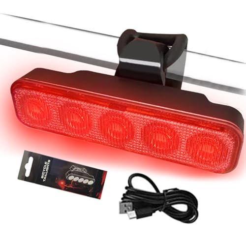 Luz trasera para bicicleta - Faro trasero para scooter con frenado luminoso | Recargable impermeable luz para ciclismo en carretera y montaña