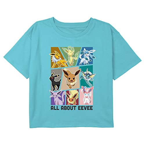 Fifth Sun Pokemon Girls' Eeveelution Boxy Crop Tee