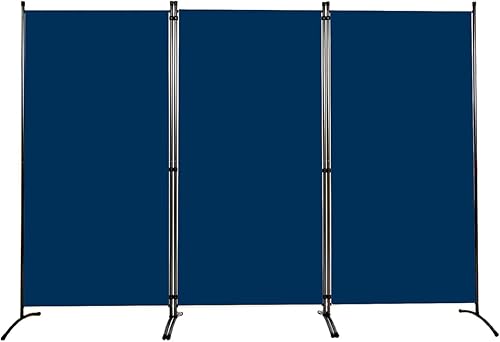 Miniatura 18 de Divisor de habitación, 4 paneles plegables de privacidad con pies más anchos, separador de habitación portátil de 6 pies para separador de