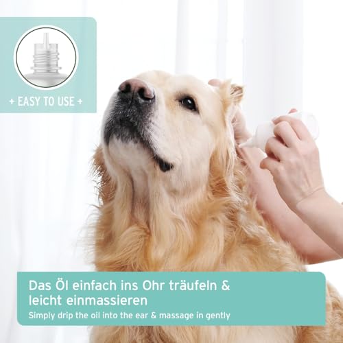 AniForte Ohrmilbenöl für Hunde, Katzen & Nagetiere 50ml – Ohrentropfen bei Juckreiz & Milben, Mittel bei Ohrmilben, Ohrenpflege & Ohrenreinigung