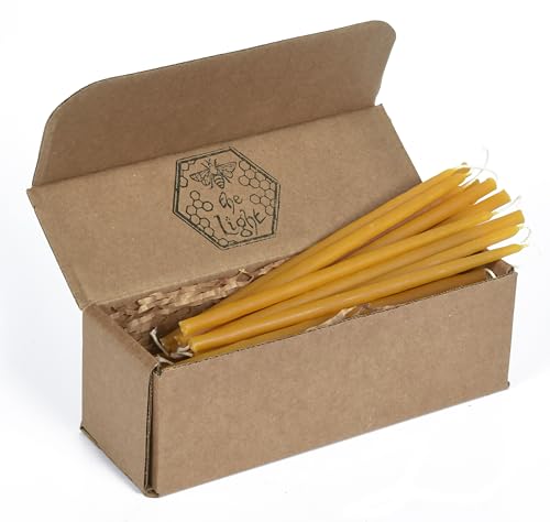 Bee The Light 100% Pure Beeswax Taper Candles - Hanukkah thumb #1