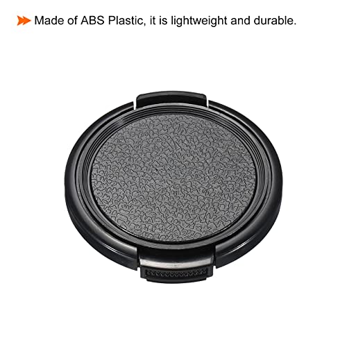 PATIKIL Camera Lens Cap, 2 Pack Sides Pinch Front Lens Cover with Microfiber Cleaning Cloth for 49mm Thread Universal DSLR Lenses, Black for Nikon, for Fujifilm, for Pentax, for Leica - Image 4