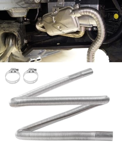 UNLRAE Generator Exhaust Extension Kit Car Accessories Universal Stainless Steel Fuel Tank Diesel Gas Vent Hose Length Automotive Replacement Flexible Exhaust Tubing Fit for Cars Trucks SUVs (59)