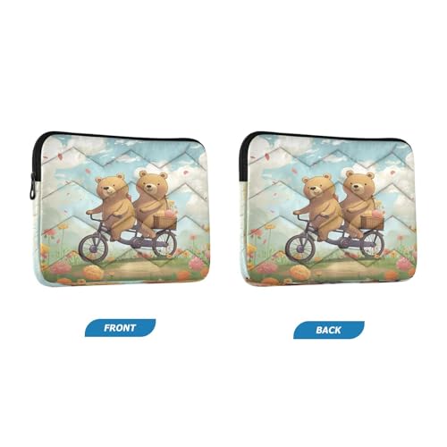Funda para portátil de 13-14 pulgadas impermeable con diseño de osos miniatura 2