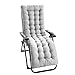 willkey Coussin Chaise Longue avec Anti-dérapant Coussin Transat Bain de Soleil Jardin Haut Epais pour Fauteuil Relax Chaise Longue 170x53x7cm (Gris)
