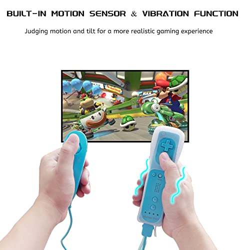 image for ECRABONE Wii Nunchuck Remote Controller with Motion Plus Compatible wi