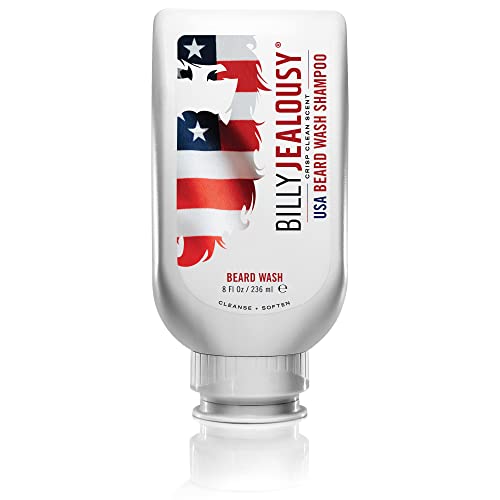 Billy Jealousy USA Beard Wash Shampoo With Shea, Cleanses and Softens, 8 Fl Oz