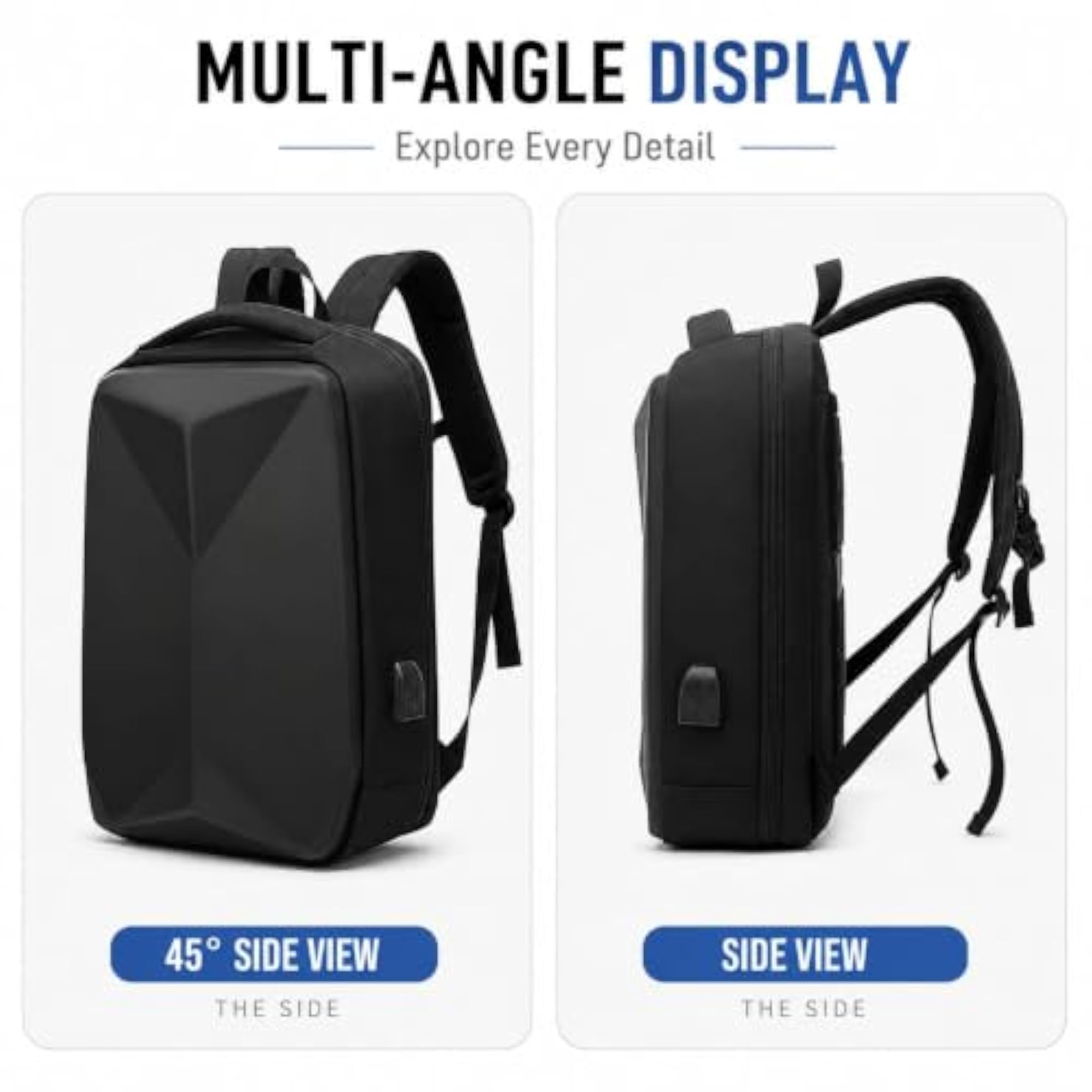 Multipurpose Hard Shell Laptop Carrying Case Backpack