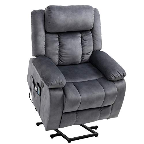 Mecor Power Lift Chair,Lift Recliner For Elderly,Fleece Massage Recliner Chair With Adjustable Headrest/Heat/Side Pockets/Usb Charge Port For Living Room (Grey) #TOP17
