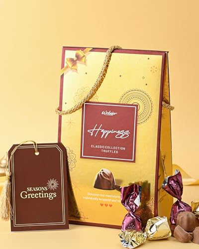 Image of Hyperfoods Wobniar Happiness Chocolate Gift Pack 180 Grams Golden Bag