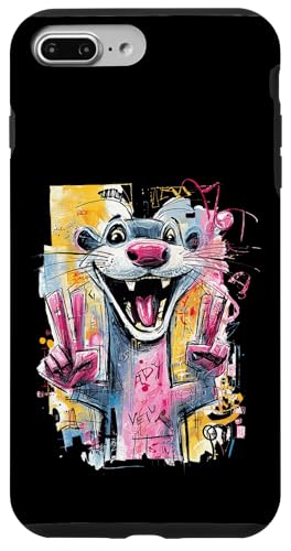 Funny Mouse �_�u���s�[�X �O���t�B�e�B �|�b�v �L�����N�^�[ �O���t�B�b�N �X�}�z�P�[�X iPhone 7 Plus/8 Plus �p