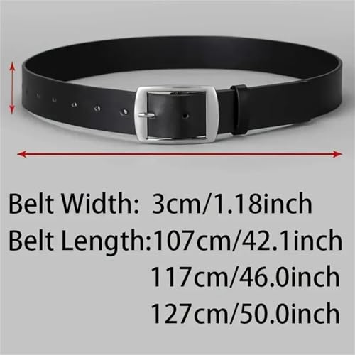 Mnjyihy Men's Casual PU Leather Belt With Fashion Alloy Square Buckle For Daily Wear Leisure Activities3