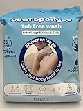 No Rinse Body Cleansing Sponges for Bedridden, Elderly, Patient Care, Post-Surgery - Waterless Bath Wipes, Pre-moistened Disposable, 25pcs 1pack