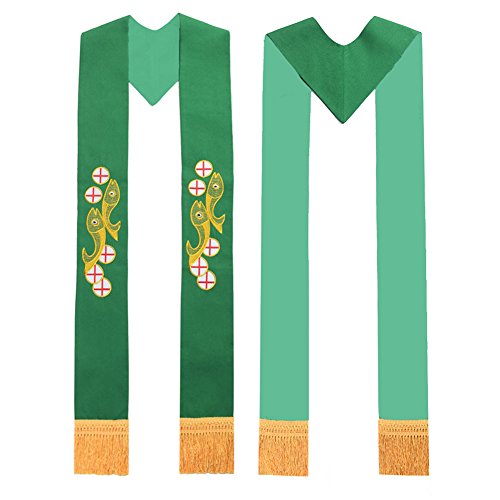 BLESSUME Church Mass Stole Chasuble Vestments Green Stole