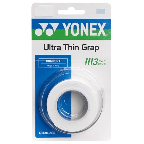 Yonex Overgrip AC130-N – 3Ex Extra Fino 3 Unidades, Color Negro