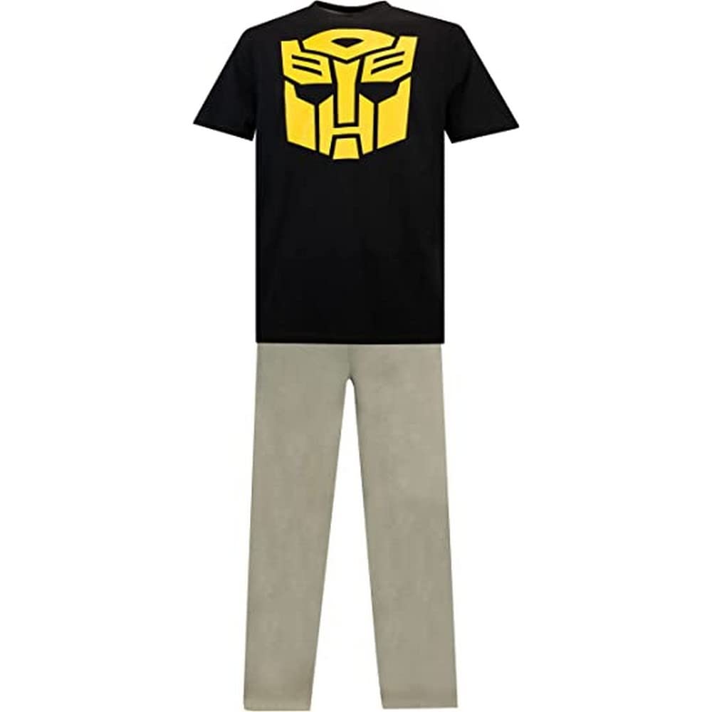 Mens/Boys Official Transformers Black/Grey Pyjama Set/Pyjamas Size Medium