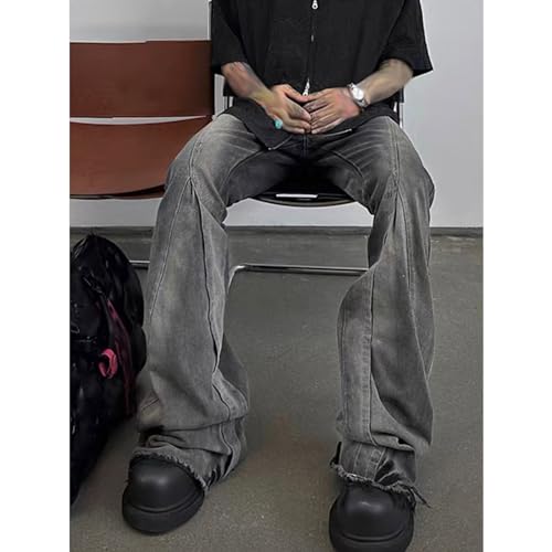 High Street Loudspeaker Wide Foot Long Pants for Men and Women Gradient Jeans4