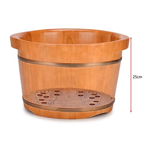 Spa de pies de madera con masaje y cubierta 25 cm miniatura 7