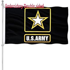 Embroidered Army Flag Black