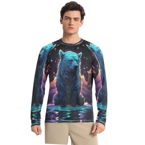 Rash guard UPF 50+ Ours De Mer t-shirt homme anti-UV à manches longues pour le sport