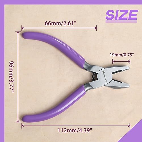 SPEEDWOX Mini Linesman Pliers - Bolt Extractor & Stripped Screw Removal Tool, Purple, 112MM - Image 4