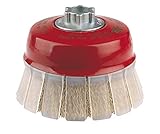 Taza Ondulada TO con Guarda Diam. 80 Acero Latonado 0,30 Rosca M14