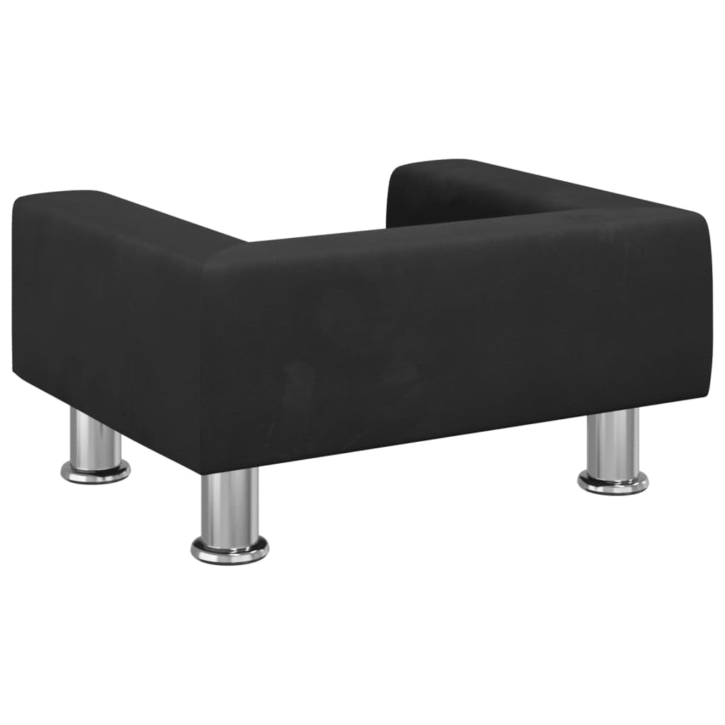 Homgoday Czarne aksamitne legowisko dla psa 50 x 40 x 26,5 cm, legowisko dla psa dla zwierząt domowych koty łóżko struktura łóżka dla psów produkt dla zwierząt domowych i zwierząt