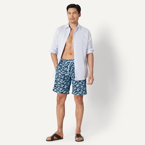 Image of Amazon Essentials Men's 9 inch Swim Trunks with Mesh Lining, Pockets, Drawstring Closure