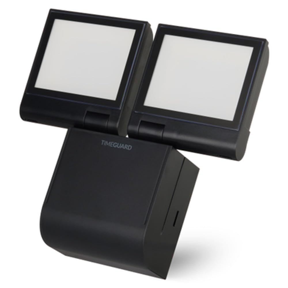 Deta Black Timeguard Led200flbp Led Twin Head Floodlight Fitting 17W (2 X 8.5W)
