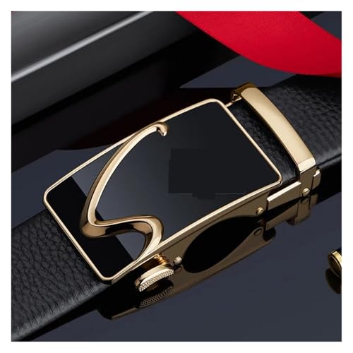 High-end Automatic Buckle Business Belt, Fashionable Casual Pants Belt(115cm,Gun Color)2