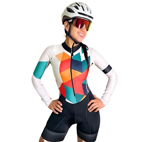 Conjunto feminino de jérsei de ciclismo em 6 cores, peça única, short de bicicleta, roupa de ciclism