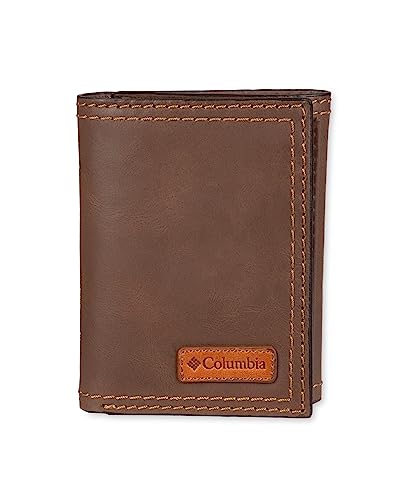Columbia Men's Leather RFID Trifold Wallet (Xcap Brown) - image 1