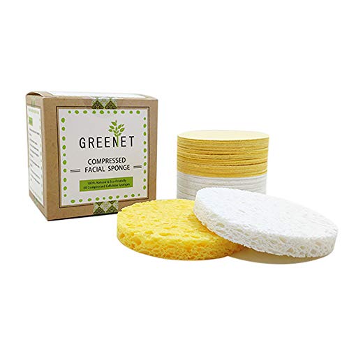 Esponjas faciales comprimidas para belleza natural, exfoliación y limpieza facial profunda | Esponjas blancas y beige incluidas, 2 formas diferentes para elegir | Esponjas faciales 100% celulosa