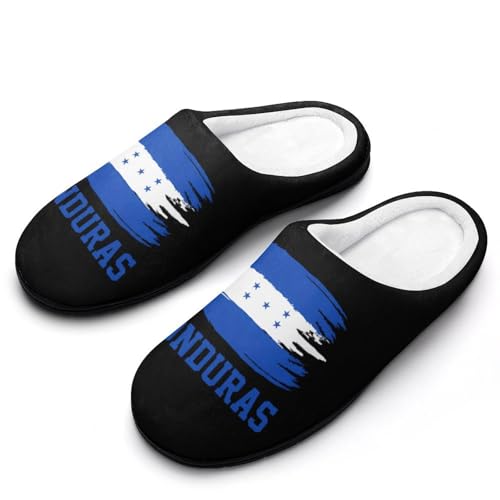 Honduras Flag Printed Men's Cotton Slipper Shoes Soft Anti-Skid Sole Home Shoe for House Indoor Outdoor