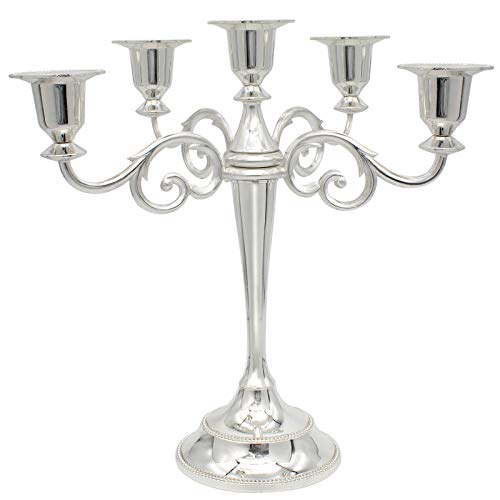 Dorlotou Metal Candelabra 5-Candle 10.1 Inch Tall...