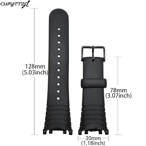 Cwyttzq Rubber Replacement Strap Suitable For Suunto Vector Smartwatch Resin Watch Band(Black Black) #TOP2
