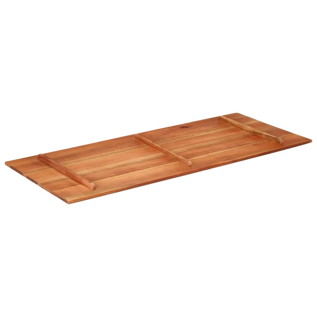 vidaXL Piano in legno massello di acacia ricambio per tavolo da pranzo, 15-16 mm, 60 x 140 cm