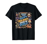 Happy Holidays Around a World Multicultural Celebration T-Shirt