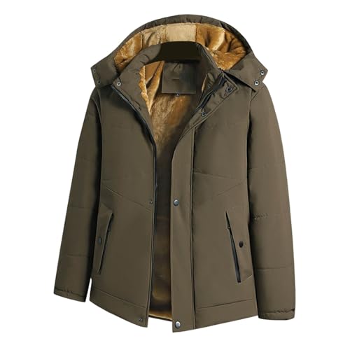 Veste hiver homme en PU à capuche amovible et manteau mat