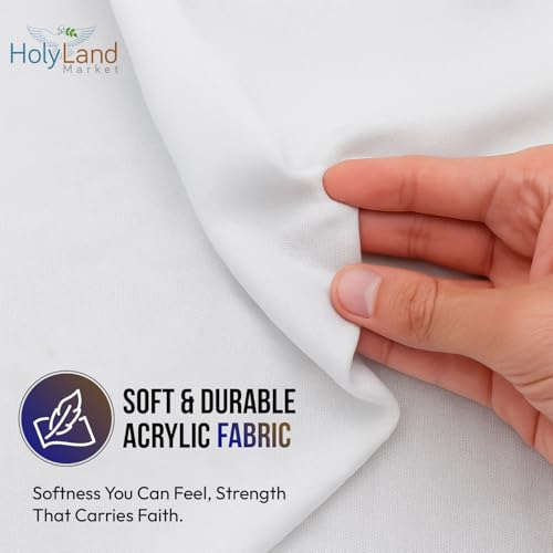 Holy Land Market Unisex Messianic Tallit - The Messiah Prayer Shawl - Royal Blue, 72 x 22 in - Image 7