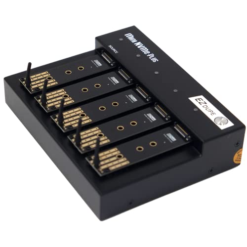 Image of EZ Dupe 1 to 4 M.2 Duplicator - M.2 NVMe / M2 SATA NGFF (PCIe /ACHI NVMe) B Key, M Key, B+M Key 2230 2242 2260 2280 Module Internal SSD Cloner Copier 45MB /Sec MiniNVMe Plus